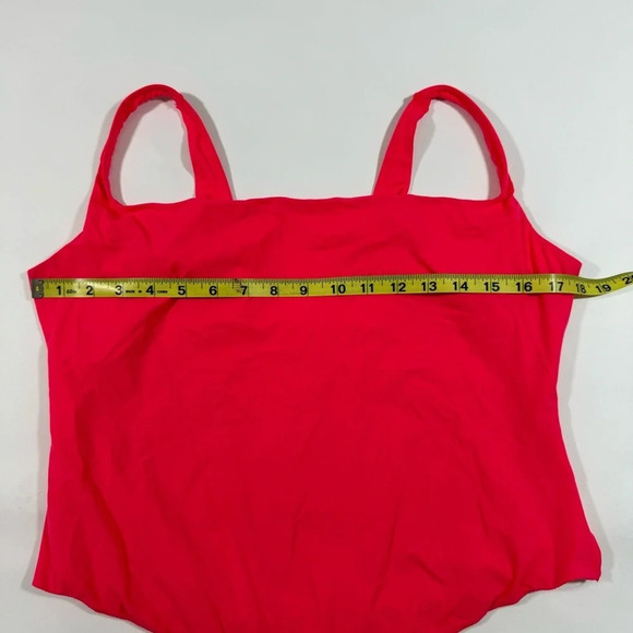 Skims Fits Everybody Squareneck Bodysuit Neon Pink - Picture 5 of 5